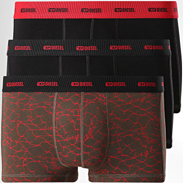 Diesel - Pack of 3 Boxers A17832-0AMET Black Khaki Green Red