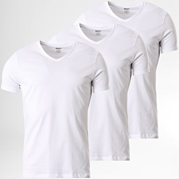 Diesel - Pack of 3 V-Neck T-Shirts A24256-0ALCR White