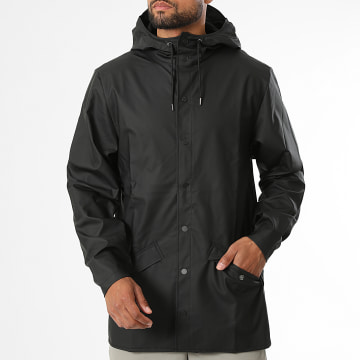 Rains - Waterproof Hooded Windbreaker 12010 Black