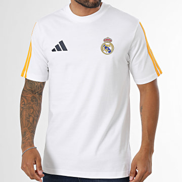 Adidas Sportswear - T-Shirt A Bande Real Madrid DNA KG2943 Bianco