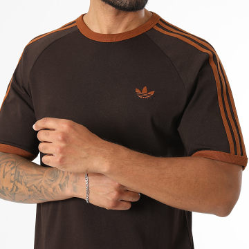 Adidas Originals - Tee Shirt Manches Courtes 3 Stripes KT5054 Marron