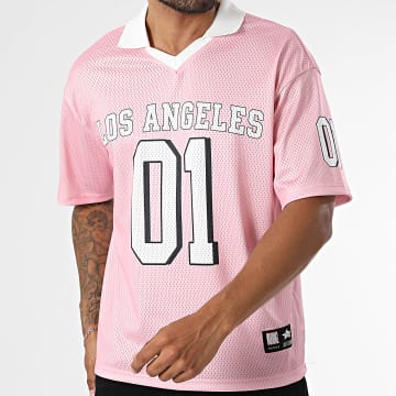 Fusional - T-Shirt Mesh Collo a V LA 503 Rosa
