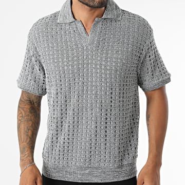 Fusional - Polo Manches Courtes Crochet 602 Gris Chiné