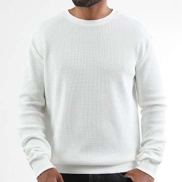 LBO - Jersey Cuello Redondo Punto Waffle 4248 Blanco