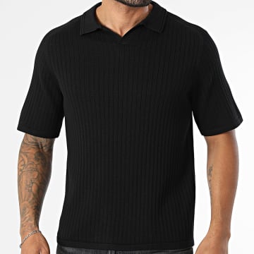 Jack And Jones - Polo Manches Courtes Maille Marina Noir