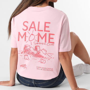 Sale Môme Paris - Tee Shirt Oversize Femme Every Sand Castle Rose