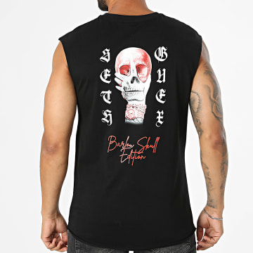 Seth Gueko - Camiseta sin mangas Barlou Skull Edition negro rojo