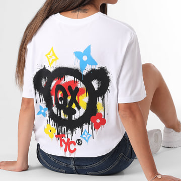 Teddy Yacht Club - T-Shirt Oversize Donna Monogram Cmjn Bianco