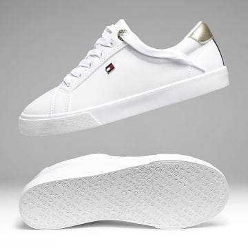 Tommy Hilfiger - Baskets Femme IM 9652 White Gold