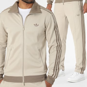 Adidas Originals - Ensemble De Survêtement A Bandes Beckenbauer TP KT5044 KT5050 Beige