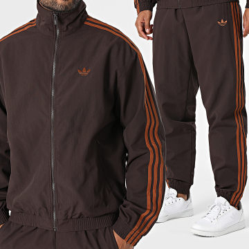 Adidas Originals - Ensemble De Survetement A Bandes Firebird Woven TP KS7492 KS7499 Marron Camel