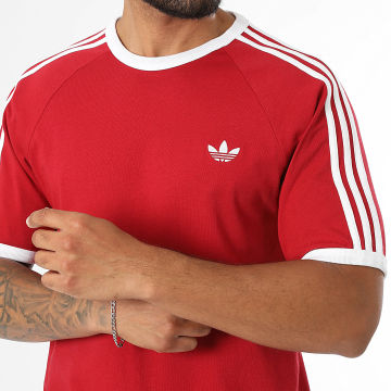 Adidas Originals - Tee Shirt A Bandes 3 Stripes KT5052 Rouge Blanc