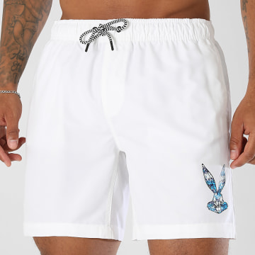 Looney Tunes - Short De Bain Graffiti Bugs Bunny Blanc Bleu
