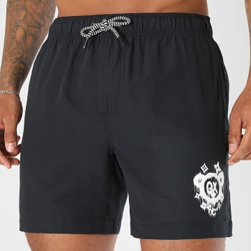 Teddy Yacht Club - Short De Bain Monogram Noir Blanc