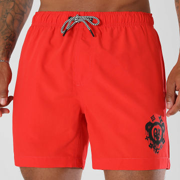 Teddy Yacht Club - Calção de banho Monogram Vermelho Preto
