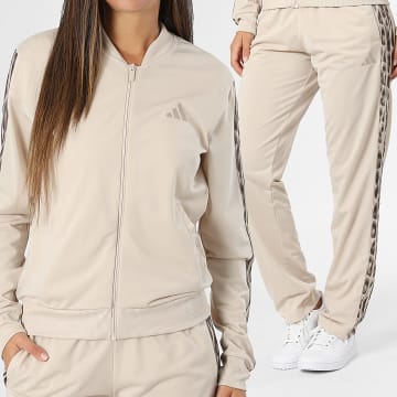 Adidas Performance - Chándal Mujer A Rayas 3 Stripes KQ7620 Beige