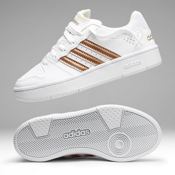 Adidas Sportswear - Baskets Femme Hoops Classic J LA3762 Footwear White Supplier Colour Wonder White