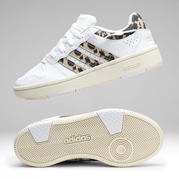 Adidas Sportswear - Baskets Femme Hoops Classic J LA3765 Footwear White Supplier Colour Cream White
