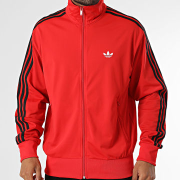 Adidas Originals - Veste Zippée A Bandes Firebird TT KS7461 Rouge Noir
