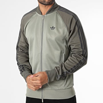 Adidas Originals - Veste Zippée A Bandes SST TT KT5037 Vert Kaki