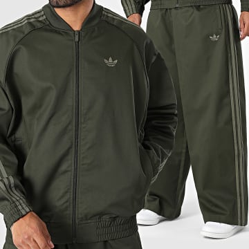 Adidas Originals - Ensemble De Survetement A Bandes Twill KR1370 KR1386 Vert Kaki