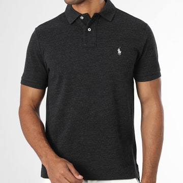Polo Ralph Lauren - Polo Manga Corta Custom Slim Fit Original Player Negro Jaspeado