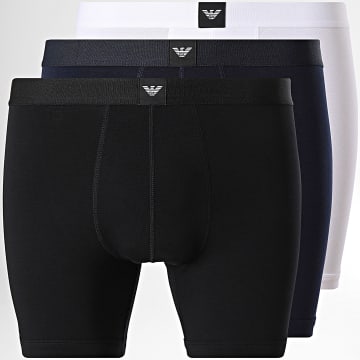 Emporio Armani - Pack de 3 Boxers EM006963 Preto Branco Azul Marinho