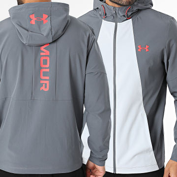Under Armour - Chaqueta con capucha y cremallera UA Tech Utility Woven 6013804 Gris Antracita