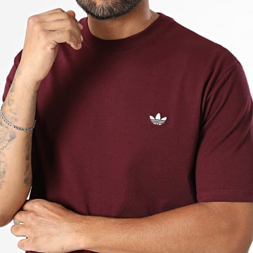 Adidas Originals - Camiseta de Manga Corta Trefoil Essentials KW5050 Burdeos