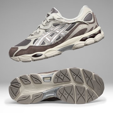 Asics - Baskets Gel Nyc 1203A739 Cocoa Powder Pure Silver