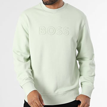 BOSS - Jersey Logo 50567420 Verde Claro