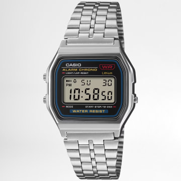 Casio - Reloj A159WE-1EF Plateado Negro
