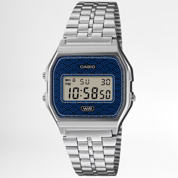 Casio - Reloj A159WEVJ-2ER Plateado Azul Marino
