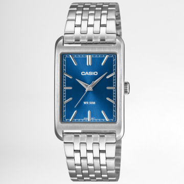 Casio - Reloj MTP-B215D-2AVER Plateado Azul Marino