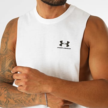 Under Armour - Canotta Loose Left Chest Cut Off 1329286 Bianco