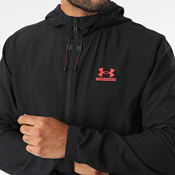 Under Armour - Veste Capuche Zippée Tech Sport 6011267 Noir Rouge