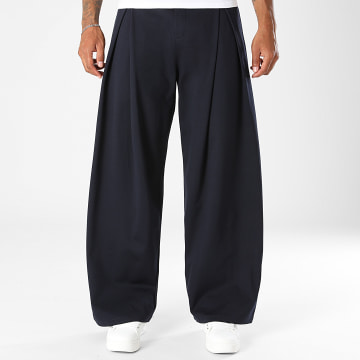 LBO - Hose Elegant Weit Mit Bügelfalten 2834 Marineblau