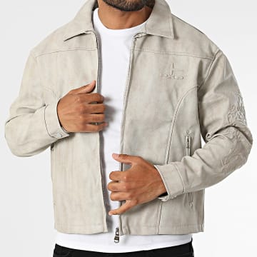 PXP - Chaqueta Cremallera Imitación Cuero 2633315 Beige