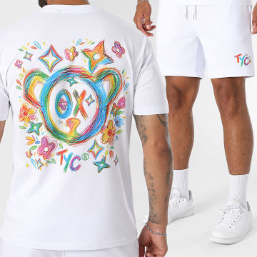 Teddy Yacht Club - Conjunto T-Shirt E Calção de treino Monogram Flower Branco