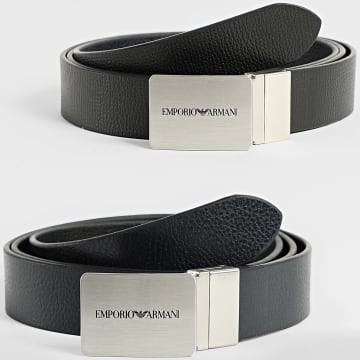 Emporio Armani - Cinturón Reversible Y4S563 Y737E Negro Azul Marino