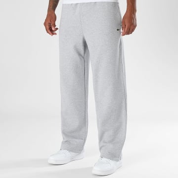 Lacoste - Pantalon Jogging Logo Brodé Crocodile Gris Chiné