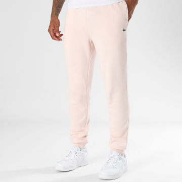 Lacoste - Pantalon Jogging Logo Brodé Crocodile Rose Clair