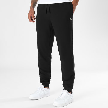 Lacoste - Pantalon Jogging Logo Brodé Crocodile Noir