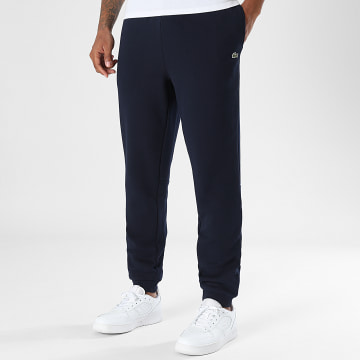 Lacoste - Pantalon Jogging Logo Brodé Crocodile Bleu Marine