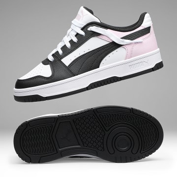 Puma - Zapatillas Mujer Rebound Slam Lo 408292 White Puma Black Pearl Pink