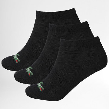 Lacoste - Lot De 3 Paires De Chaussettes Logo Crocodile Noir