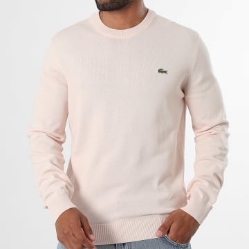 Lacoste - Maglia Regular Fit Logo Ricamato Coccodrillo Rosa