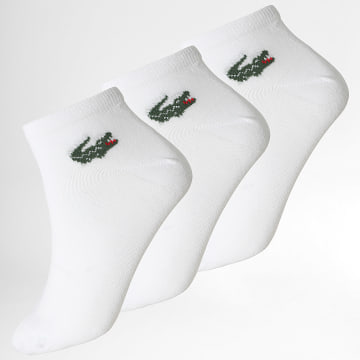 Lacoste - Pack de 3 Pares De Calcetines Logo Cocodrilo Blanco