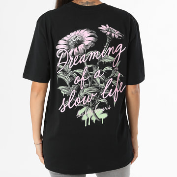 Luxury Lovers - Tee Shirt Oversize Femme Dreaming Of A Slow Life Noir