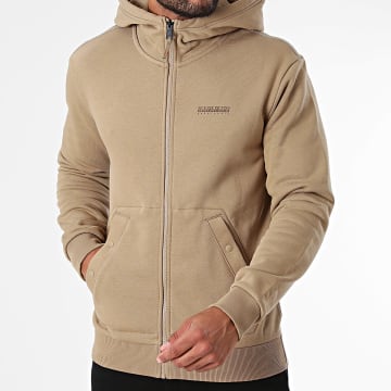 Napapijri - Veste Zippée A Capuche A8AHE Beige Foncé